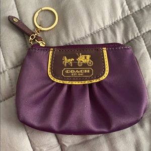 Coach purple coin purse
